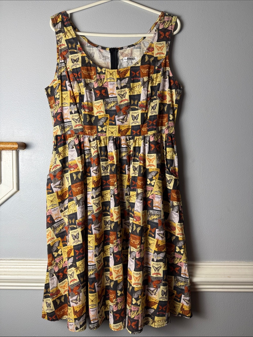 LA Soul - Butterfly Print summer Dress - pockets!